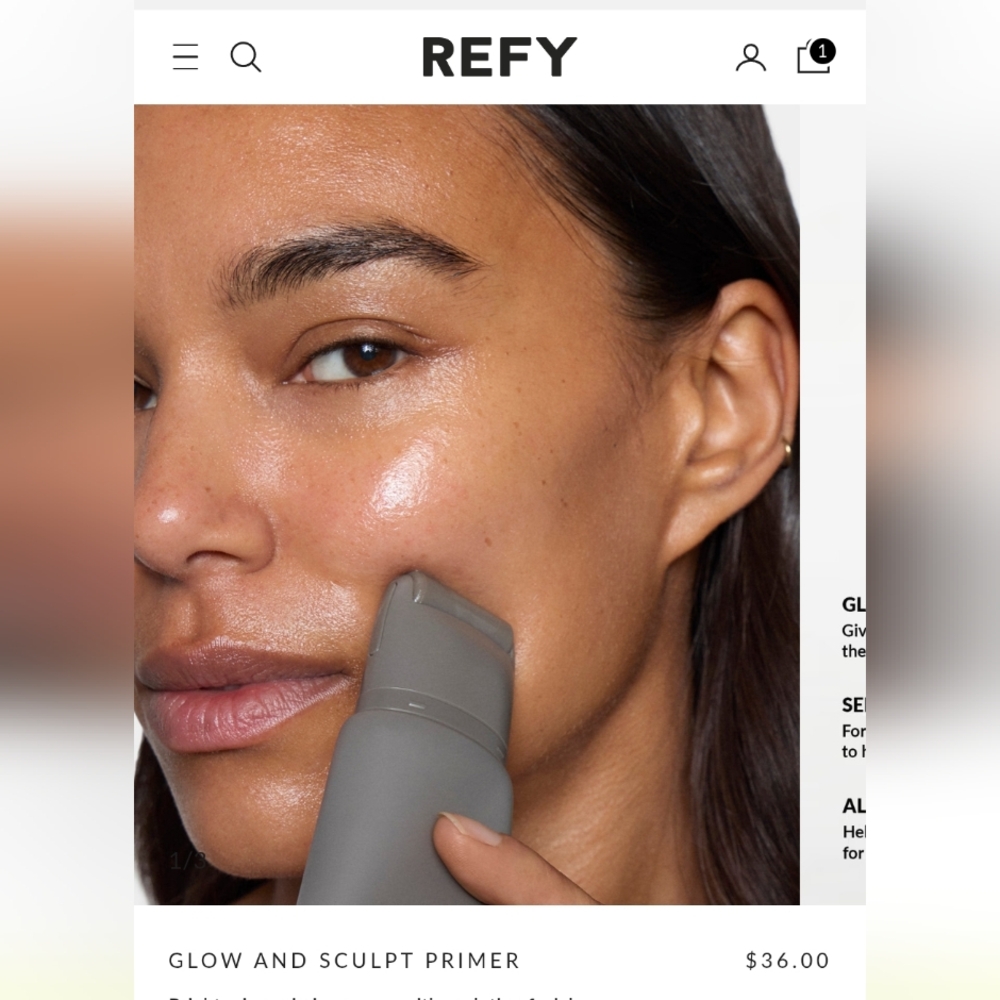 NWT And Box REFY Glow and Sculpt Primer - Sleek Gray